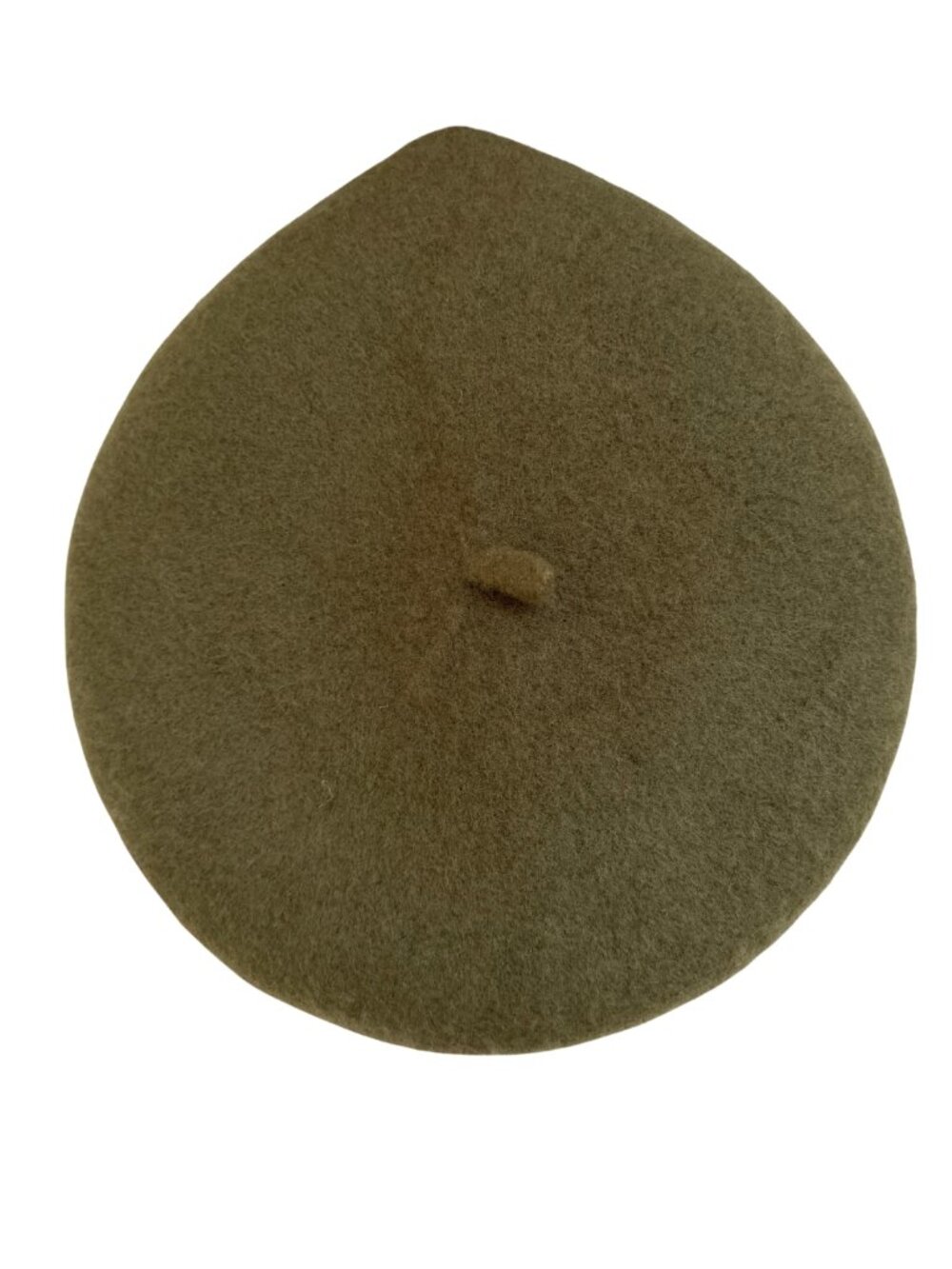 Wool Beret Olive Green Classic French Style One Size